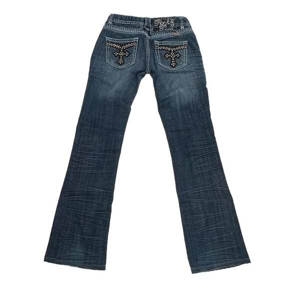Rock & Roll Cowgirl Low Rise Boot Cut Jeans Size 26 x 34 Women’s - Picture 3 of 7